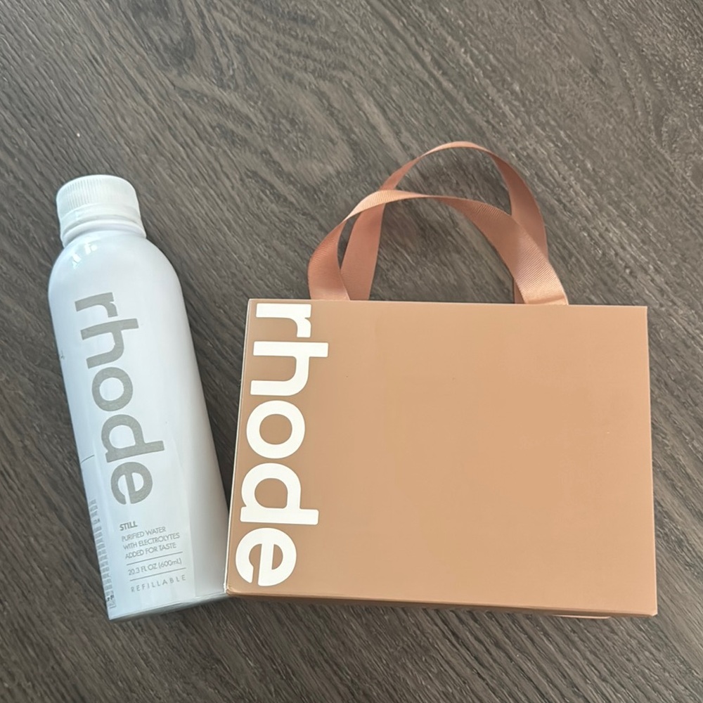 Rhode water bottle and shopping bag bundle
